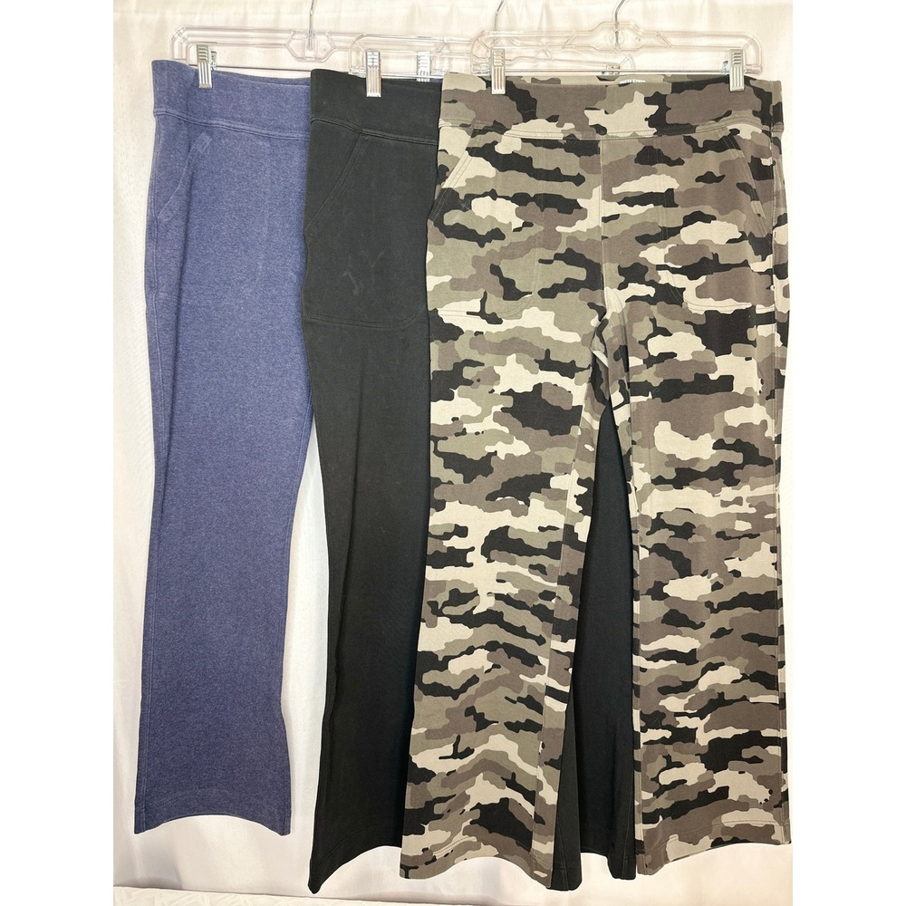 Duluth Lot of 3 NoGA Naturale Cotton Bootcut Pants LARGE Athleisure Outdoor
